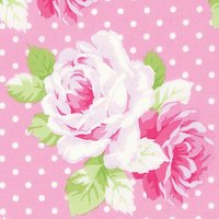 Freespirit Tanya Whelan Dottie Rose Print Fabric - Pink