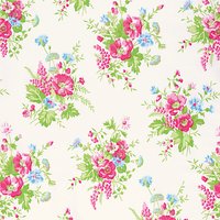 Freespirit Tanya Whelan Wild Flower Print Fabric - White