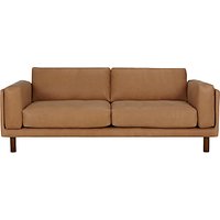 Design Project By John Lewis No.002 Grand 4 Seater Leather Sofa, Dark Leg - Selvaggio Parchment Leather