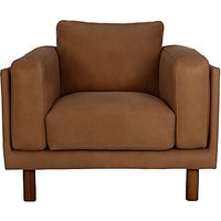 Design Project By John Lewis No.002 Leather Armchair, Dark Leg - Selvaggio Cognac Leather