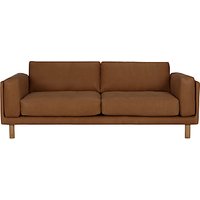 Design Project By John Lewis No.002 Grand 4 Seater Leather Sofa, Light Leg - Selvaggio Cognac Leather