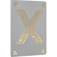 Portico Monogrammed A6 Block Colour Notebook - X