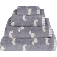 Emily Bond Dachshund Towels - Grey