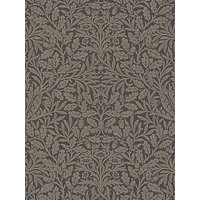 Morris & Co Pure Acorn Wallpaper - Charcoal / Gilver DMPU216033