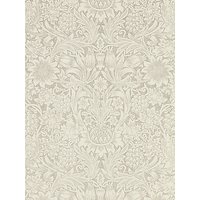 Morris & Co Pure Sunflower Wallpaper - Chalk / Silver DMPU216049
