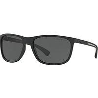 Emporio Armani EA4078 Rectangular Sunglasses - Matte Black