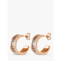 Dyrberg/Kern Kimmie Swarovski Crystal Hoop Earrings - Rose Gold
