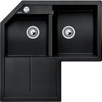 Blanco Metra 9 E Double Right Hand Bowl Corner Inset Kitchen Sink - Anthracite