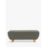 G Plan Vintage The Sixty Seven Leather Footstool - Capri Leather Grey