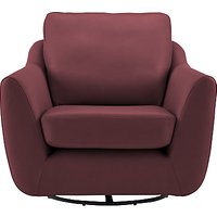 G Plan Vintage The Sixty Seven Leather Swivel Chair - Capri Leather Claret