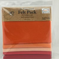 De Witte Engel Felt Pack, Pack Of 5 - Orange/Red