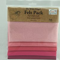 De Witte Engel Felt Pack, Pack Of 5 - Pink