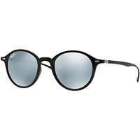 Ray-Ban RB4237 Oval Sunglasses - Black/Mirror Silver