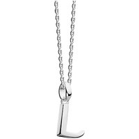 Kit Heath Sterling Silver Initial Pendant Necklace - L