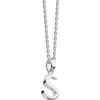 Kit Heath Sterling Silver Initial Pendant Necklace - S