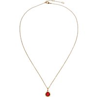 John Lewis Gemstones Birthstone Pendant Necklace - January Pink Garnet