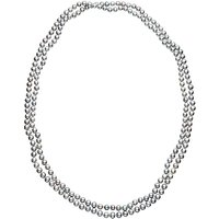 Claudia Bradby Long Freshwater Pearl Rope Necklace - Silver