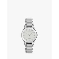 Citizen Women's Axiom Date Diamond Bracelet Strap Watch - Silver