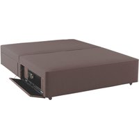 Hypnos Firm Edge 4 Drawer Divan Storage Bed With Laptop Safe, Double - Imperio Grey