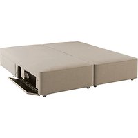 Hypnos Firm Edge 4 Drawer Divan Storage Bed With Laptop Safe, Super King Size - Fawn