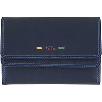 Tula Violet Leather Medium Flapover Wallet - Navy