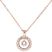 Ted Baker Cadhaa Concentric Swarovski Crystal Round Pendant Necklace - Rose Gold
