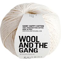 Wool And The Gang Shiny Happy Aran Yarn, 100g - Ivory White
