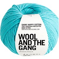 Wool And The Gang Shiny Happy Aran Yarn, 100g - Magic Mint