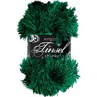 King Cole Tinsel Chunky Yarn, 50g - Emerald