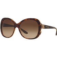 Bvlgari BV8171B Embellished Oval Sunglasses - Tortoise