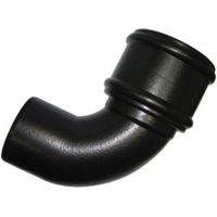 Floplast Ring Seal Soil Bend (Dia)110mm Cast Iron Effect - 5055149925344