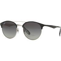 Ray-Ban RB3545 Oval Sunglasses - Black/Grey Gradient