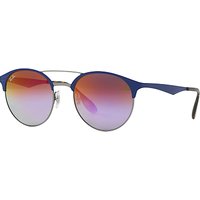 Ray-Ban RB3545 Oval Sunglasses - Navy/Purple Gradient