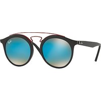Ray-Ban RB4256 Round Sunglasses - Black/Mirror Turquoise