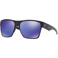 Oakley OO9350 Two Face XL Square Sunglasses - Polished Black/Violet Iridium