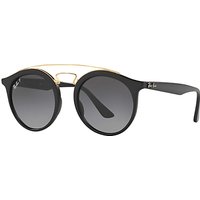 Ray-Ban RB4256 Polarised Round Sunglasses - Black/Grey Gradient