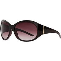 John Lewis Large Contrast Oval Sunglasses - Black/Claret Gradient