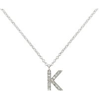 Melissa Odabash Swarovski Crystal Initial Pendant Necklace - K