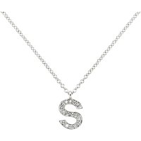 Melissa Odabash Swarovski Crystal Initial Pendant Necklace - S