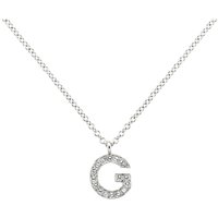Melissa Odabash Swarovski Crystal Initial Pendant Necklace - G