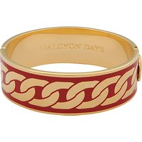 Halcyon Days Curb Chain Hinge Bangle - Red/Gold