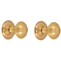 Polished Brass Effect Internal Round Latch Door Knob 1 Set - 03410349