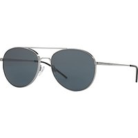 Emporio Armani EA2040 Aviator Sunglasses - Silver/Blue