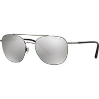 Giorgio Armani AR6042 Square Sunglasses - Silver/Mirror Grey