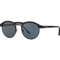 Giorgio Armani AR8090 Round Sunglasses - Black/Blue
