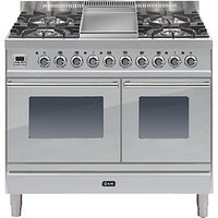 ILVE PDW100FE3 Roma Dual Fuel Freestanding Range Cooker - Stainless Steel