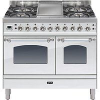 ILVE PDN100FE3 Milano Freestanding Dual Fuel Range Cooker - Stainless Steel/Chrome