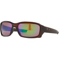 Oakley OO9331 Straightlink Prizm Daily Polarised Rectangular Sunglasses - Brown/Purple
