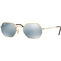Ray-Ban RB3556N Heptagonal Sunglasses - Gold/Mirror Grey