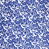 Viscount Textiles Jardin Leaf Print Fabric - Blue